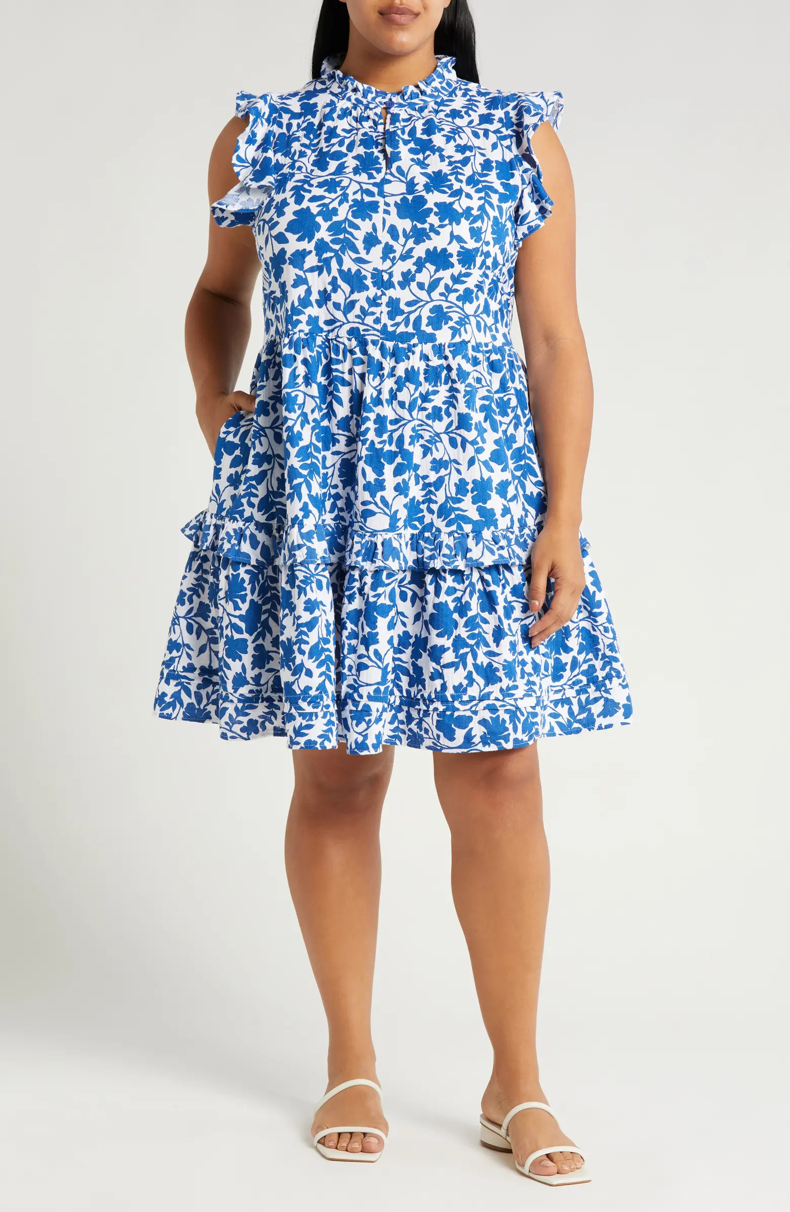 Floral Ruffle Gauze Dress | Nordstrom