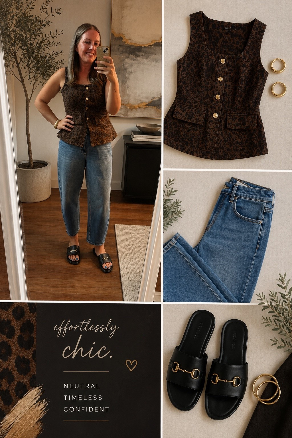 I don’t ever want to take this outfit off 🤎🐆✨ The leopard, the gold details, the denim… it’s giving effortless but put together, and I’m obsessed. Linking the whole look!

#LTKootd