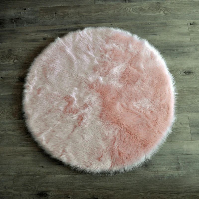 Faux Sheepskin Round Area Rug | Project Nursery