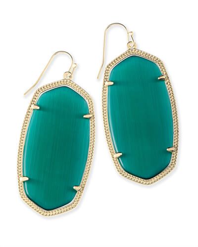 Danielle Earrings in Emerald Cat's Eye | Kendra Scott