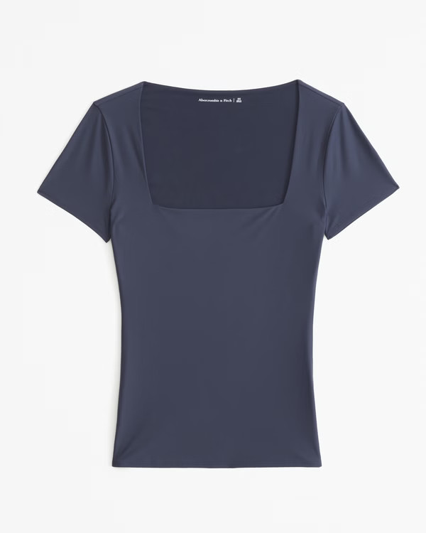 Soft Matte Seamless Tuckable Squareneck Top | Abercrombie & Fitch (US)