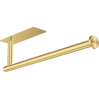 theaoo Gold Paper Towel Holder for Kitchen, Adhesive Under Cabinet Paper Towel Roll Rack for Bath... | Amazon (US)