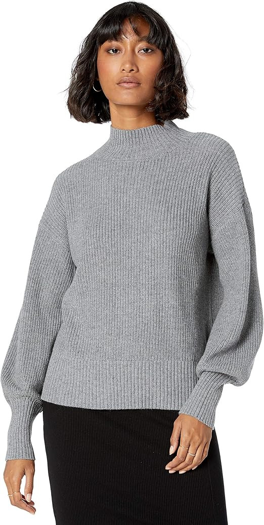 The Drop Women's Gwen Long-Sleeve Mock-Neck Ribbed Sweater | Amazon (US)