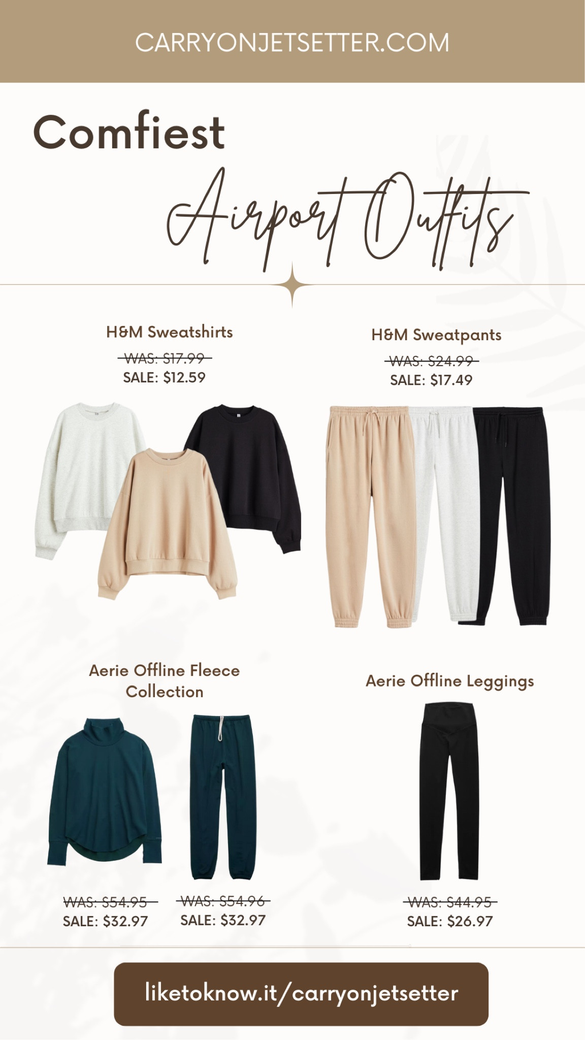 My go-to airport outfits for the comfiest travels! 

#h&m #hm #aerie #travelfits 

#LTKCyberweek #LTKGiftGuide #LTKtravel