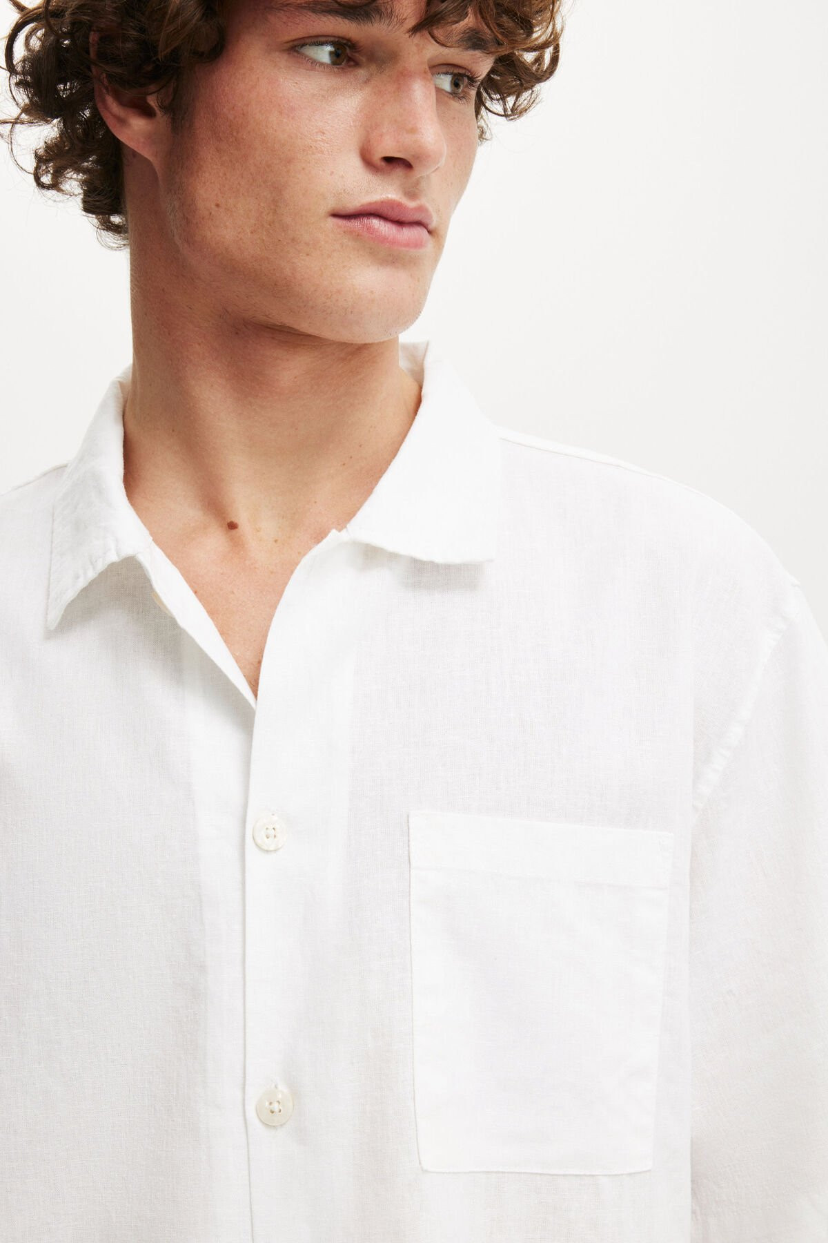 Eli Linen Blend Short Sleeve Shirt | Cotton On (US)
