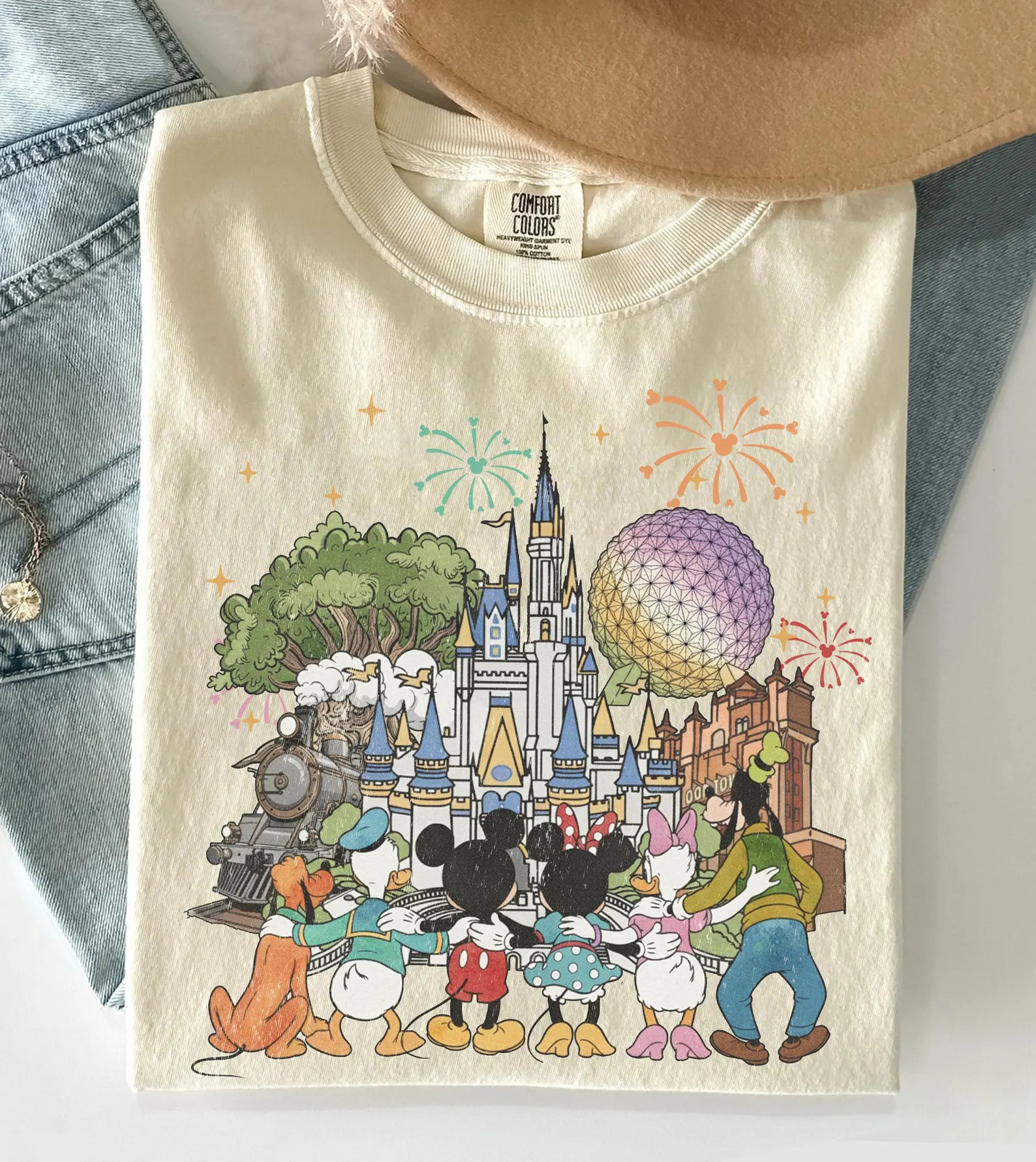 Retro Mickey Disneyworld Comfort Colors Shirt, Walt Disneyworld Shirt, Mickey and Friends Shirts,... | Etsy (US)