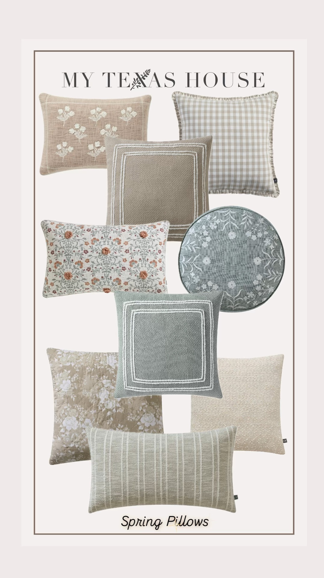 New spring pillows from My Texas House at Walmart 

#LTKSeasonal #LTKMostLoved #LTKHome