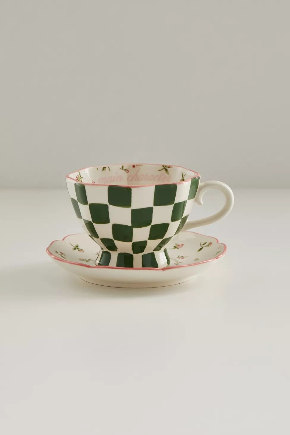 Graphic Teacup & Saucer Set | Urban Outfitters (US and RoW)