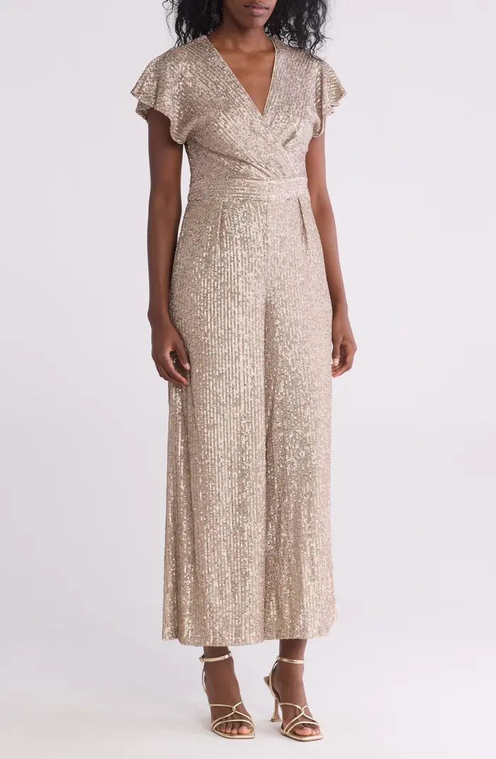 Sequin Flutter Sleeve Jumpsuit | Nordstrom Rack