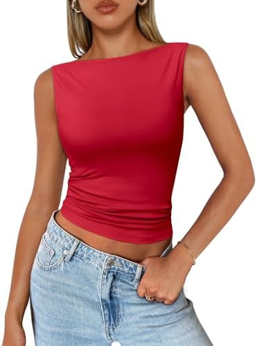 Trendy Queen Women Going Out Summer Tank Tops Spring Casual Basic Cute 2026 Sleeveless Shirt Vaca... | Amazon (US)