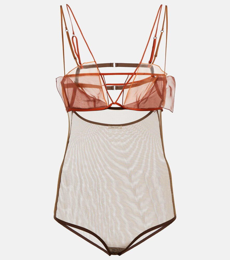 Nensi Dojaka Cutout tulle bodysuit | Mytheresa (US/CA)