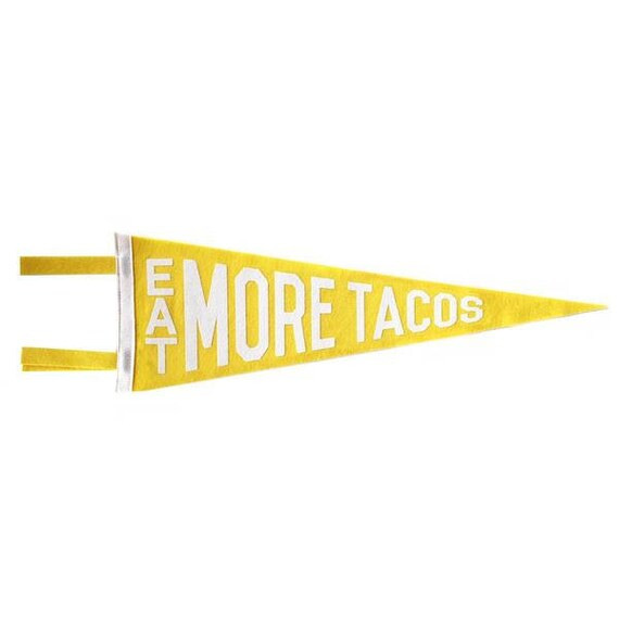 Felt Pennant  Eat More Tacos  Yellow | Etsy | Etsy (US)