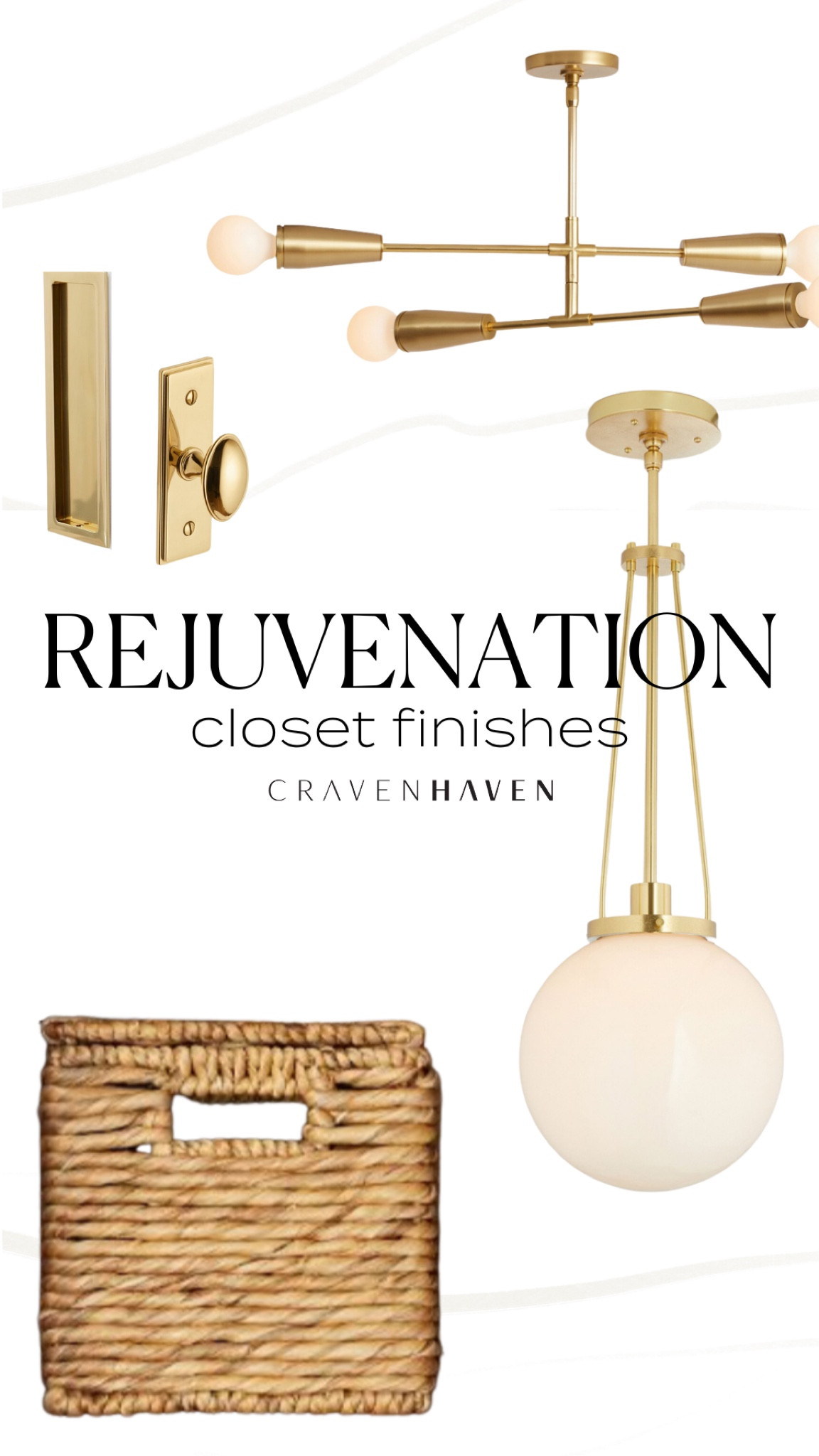 All of the @rejuvenation finishes in my closet DIY that elevated and customized the space! So happy with the quality and aged brass finish#rejuvenationpartner #projectcollective

#LTKHome