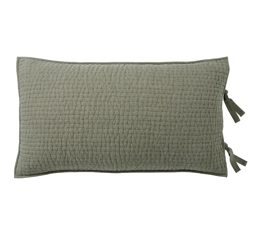 Pick-Stitch Handcrafted Cotton Linen Quilt & Shams | Pottery Barn (US)