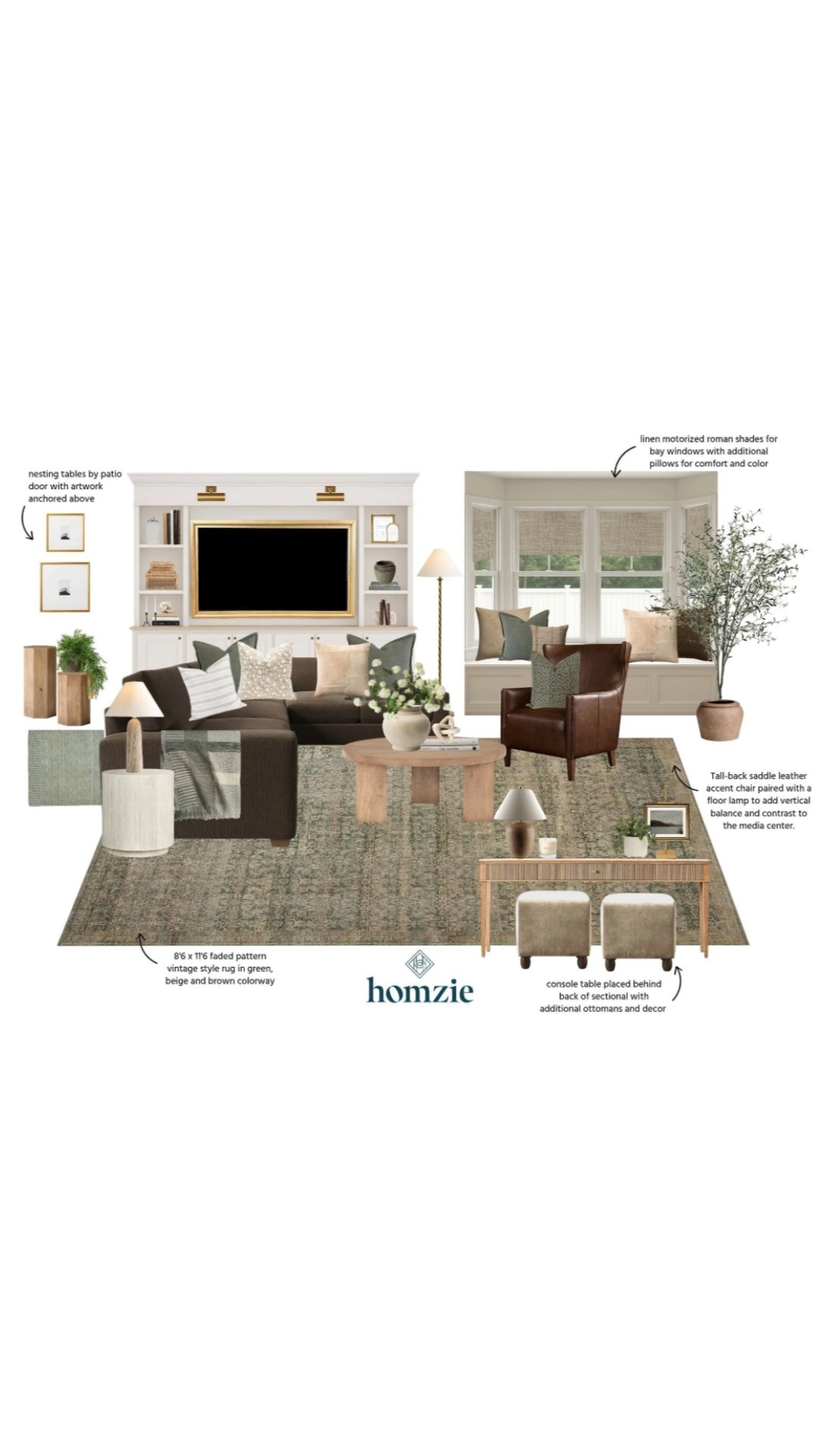 Living room design featuring built ins, sectional, accent pillows, accent chair, ottomans, rug, decor, etc.

#LTKHome #LTKFinds #LTKFavorites #HomeStyleDaily 

 #LTKHome