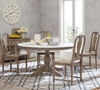 Alexandra Marble Pedestal Dining Table | Pottery Barn (US)