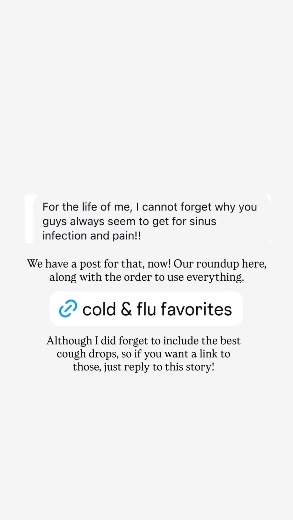 Disclaimer: Missy and I are not healthcare providers. Our recommendations come from experience, but you should always consult a healthcare professional before starting any new over-the-counter (OTC) medication, especially if you are someone who takes daily medication. I think pharmacists are among the most underutilized healthcare providers in the country. Have a question? Call your local pharmacist or drop by the pharmacy.



#LTKSeasonal #LTKstorytime #LTKselfcare