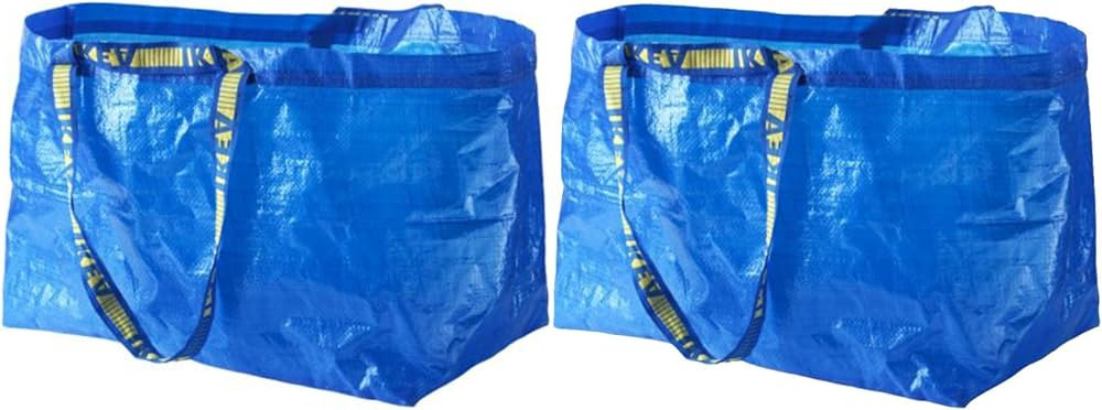 IKEA FRAKTA Carrier Bag, Blue, Large Size Shopping Bag 2 Pcs Set | Amazon (US)