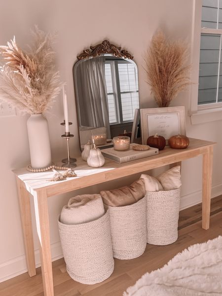 Fall entryway #fall #falldecor #target #targethomedecor #amazon #amazonhomefinds #entryway #entrywaytable #mirror #anthromirror #pampas #throwblankets #throwpillows #entrywaydecor #fallentrywaydecor 

#LTKhome #LTKstyletip #LTKSeasonal