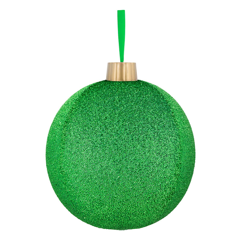 2-Piece Green Tinsel Ornament Set, 12" | At Home