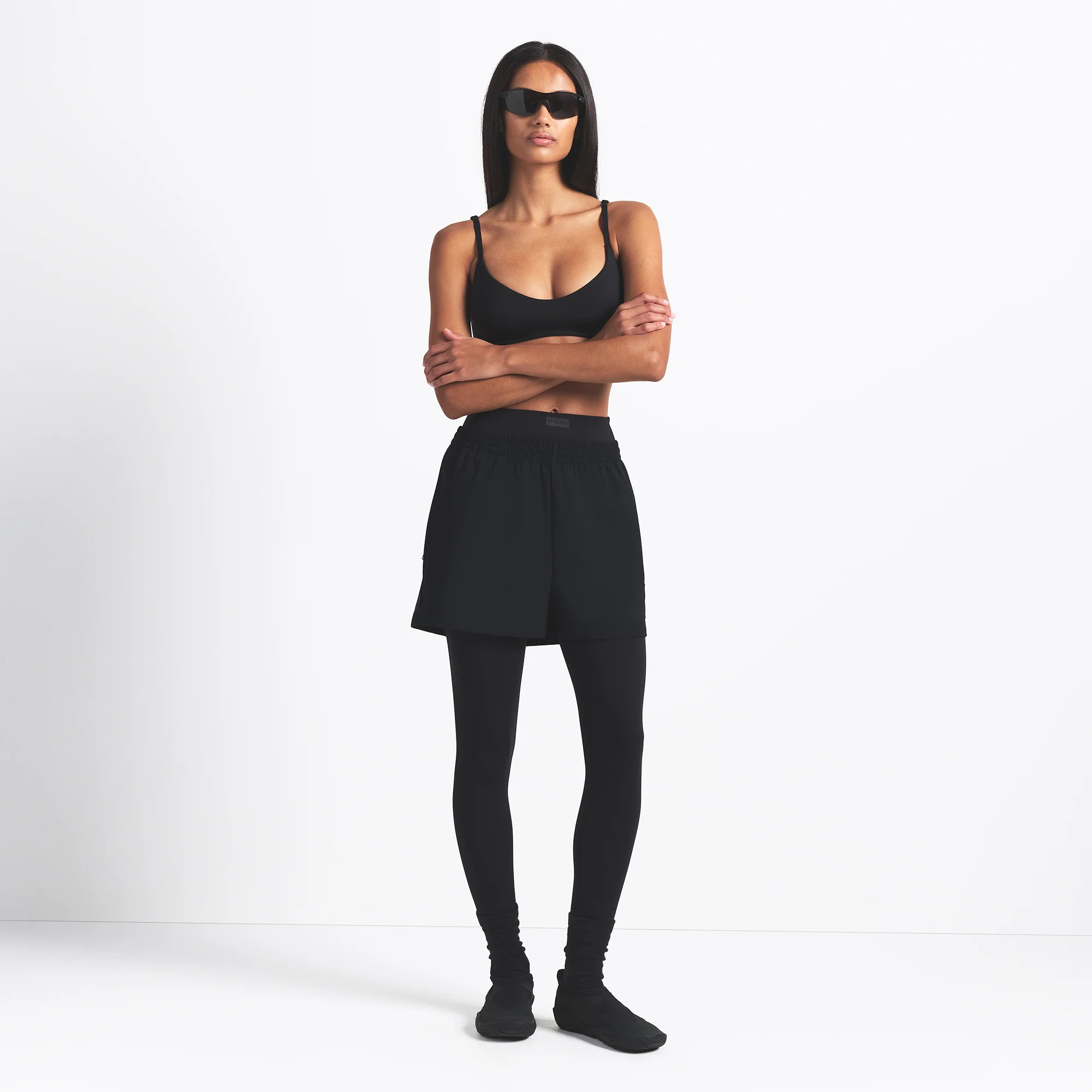 SKIMS 5"" Track Short | Black | XS | NikeSKIMS Woven Nylon | SKIMS (US)