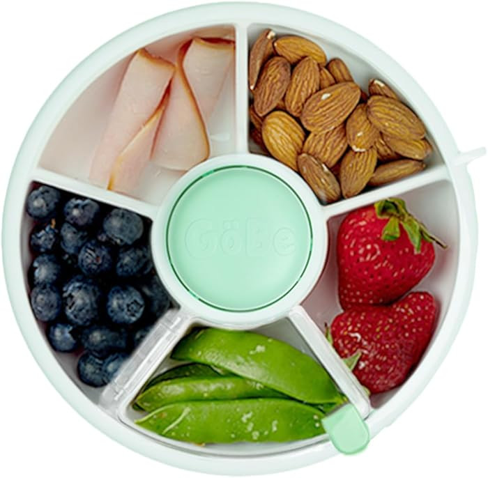 GoBe Kids Small Snack Spinner Flip Bundle, Reusable Snack Container, Mint Green | Amazon (US)