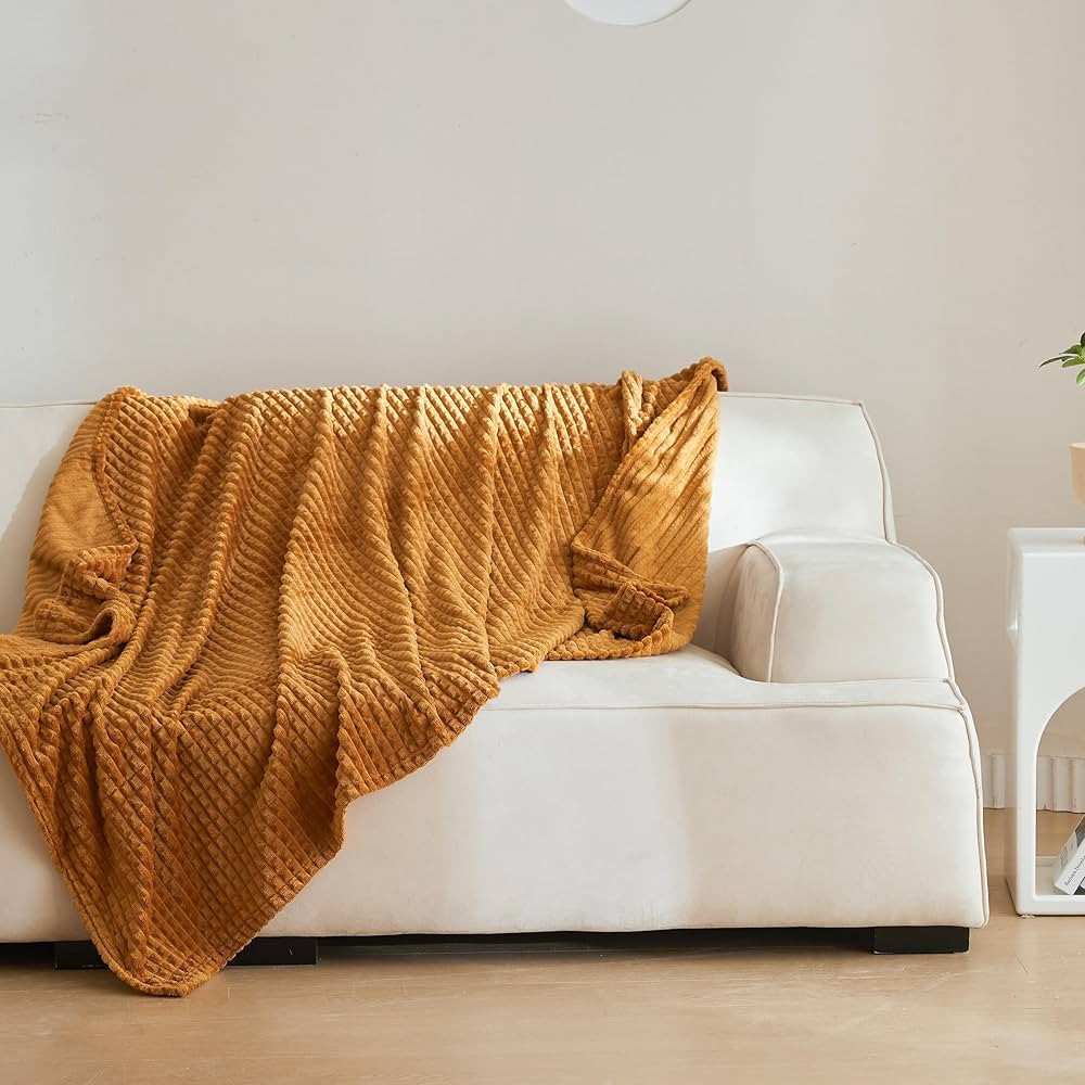 Simple&Opulence Rust Throw Blanket for Couch-Super Soft Fluffy Blankets for Women 50x70 Inches Co... | Amazon (US)