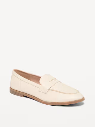 Faux-Leather Penny Loafer Shoes for Women | Old Navy (US)
