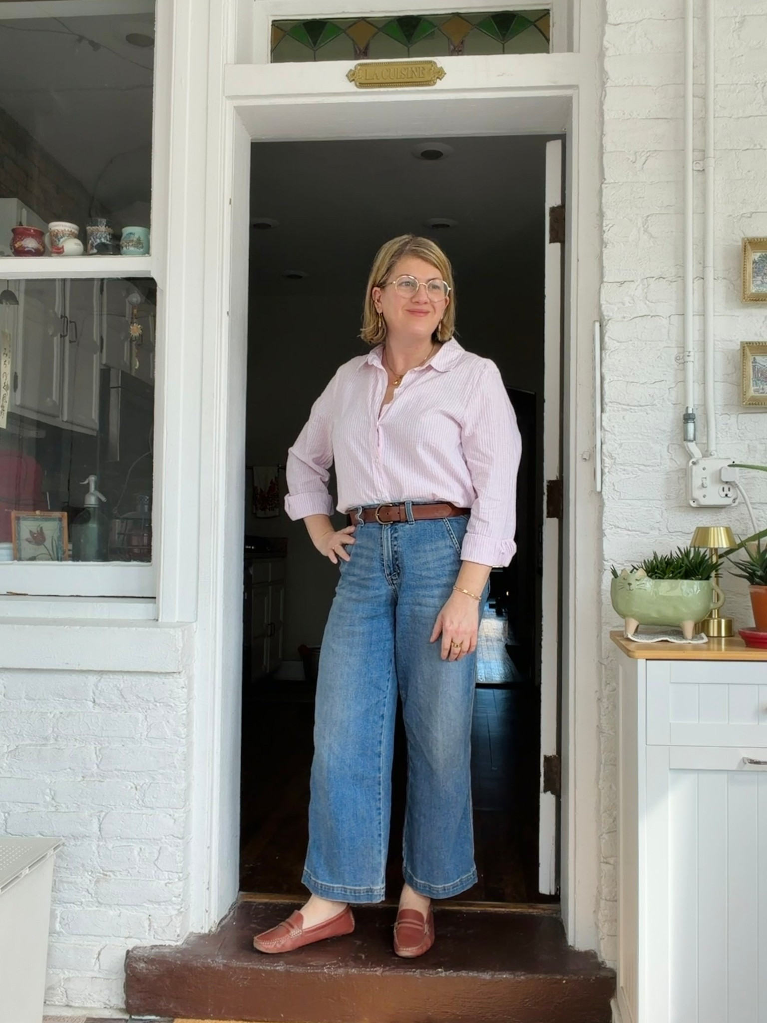Manifesting summer with my pink-striped linen shirt. Adding my perfume today, too, because I’m transitioning to my everyday summer scent. I found it in Paris a few years ago, and while it’s not particularly expensive, it’s not easy to find here unless you order it, so it feels a bit special to me and reminds me of that trip every time I wear it. Zadig et Voltaire This Is Her. 🤍 

#LTKootd #LTKOver40 #LTKMidsize