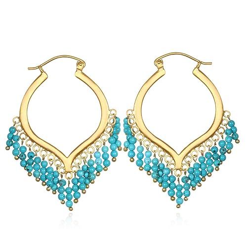 Satya Jewelry Gold Plate Chandelier Hoop Earrings | Amazon (US)