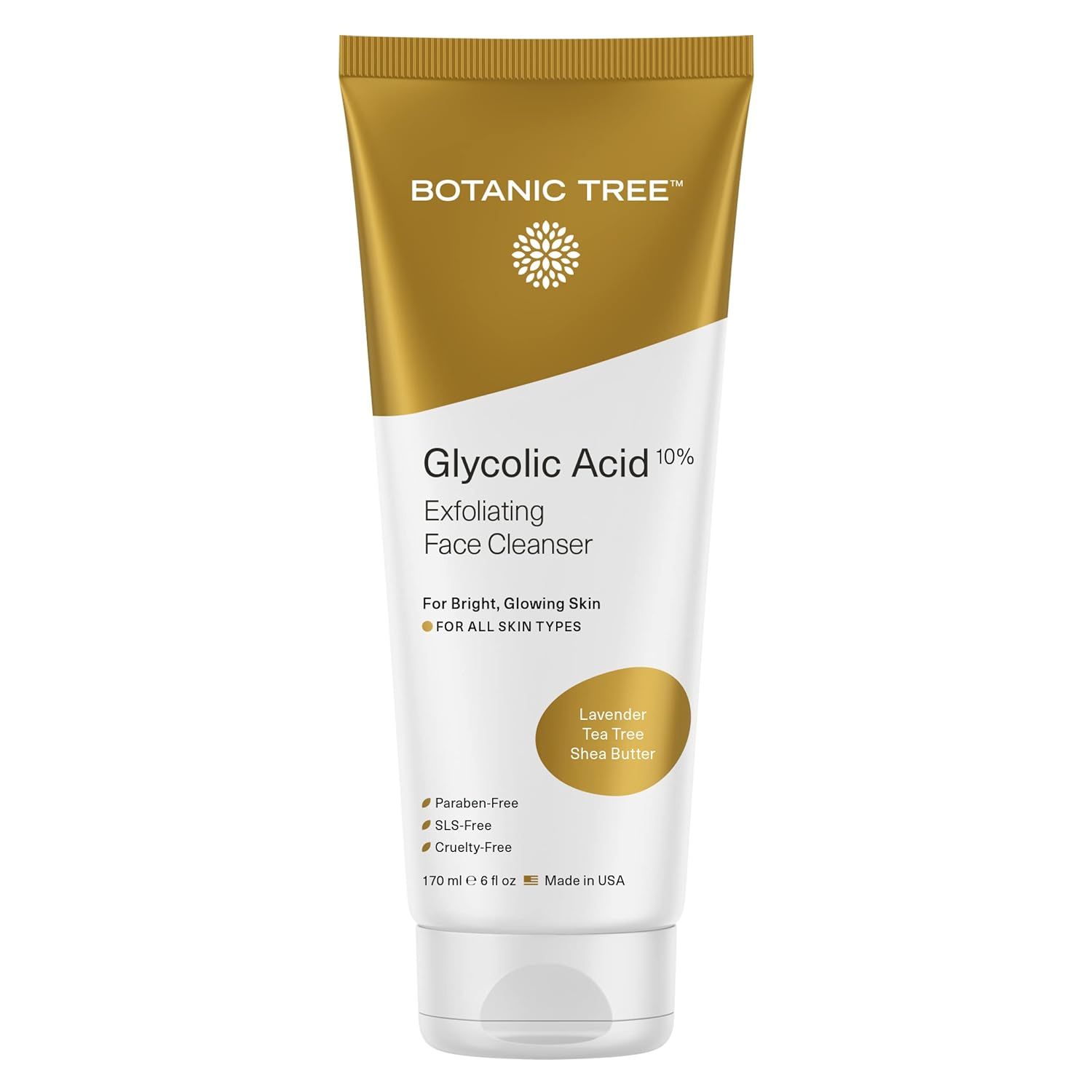 Botanic Tree Glycolic Acid Face Wash, Exfoliating Facial Cleanser For Facial Skin Care, Acne Trea... | Amazon (US)
