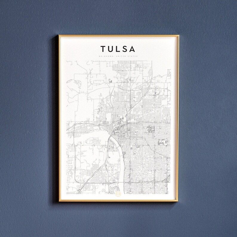 Tulsa Oklahoma Tulsa Map Tulsa Print Tulsa Wall Art Tulsa | Etsy | Etsy (US)