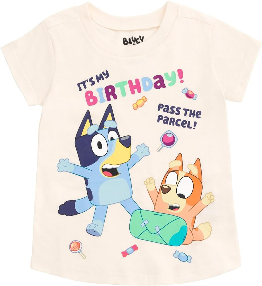 Bluey Bingo Valentines Day July 4th Halloween Christmas Birthday T-Shirt Toddler to Big Kid | Amazon (US)