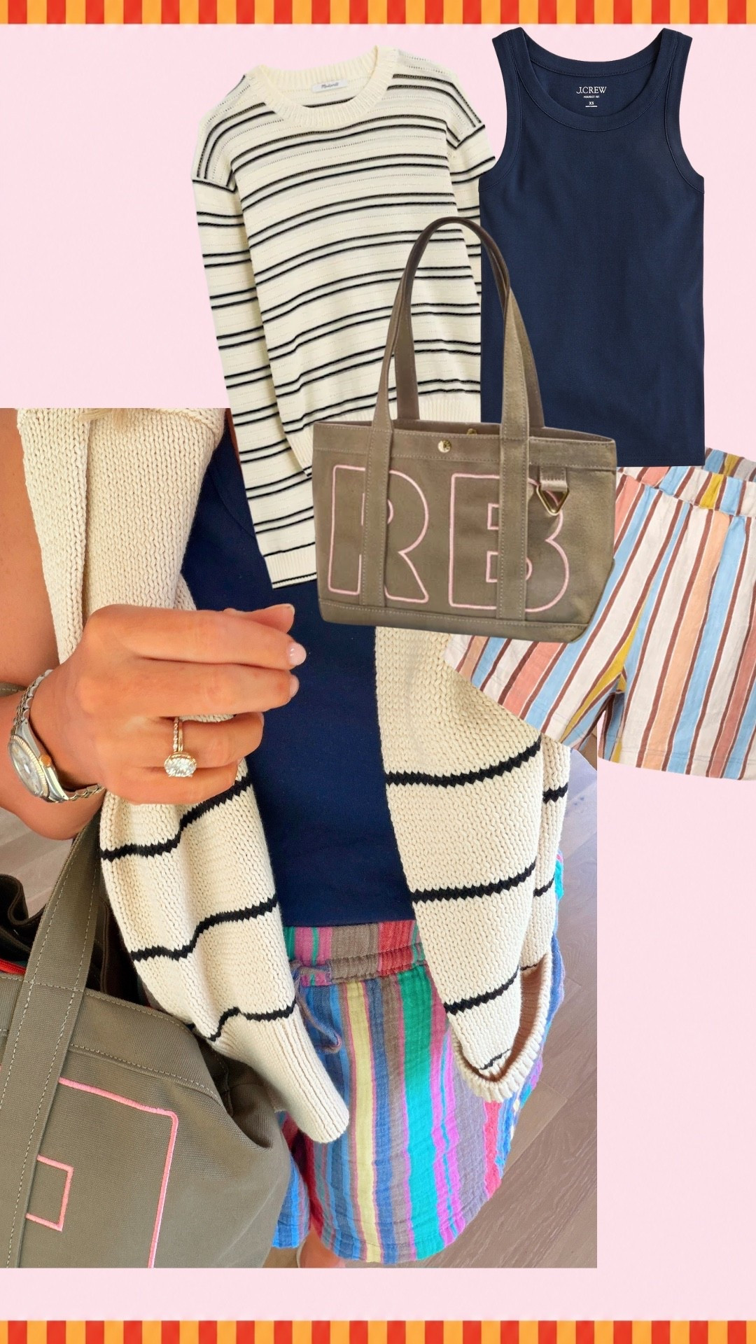 The cutest way to transition your favorite colorful pieces into fall! I love the striped sweater layered over a simple tank.

#LTKootd #LTKmomlife #LTKgrwm
