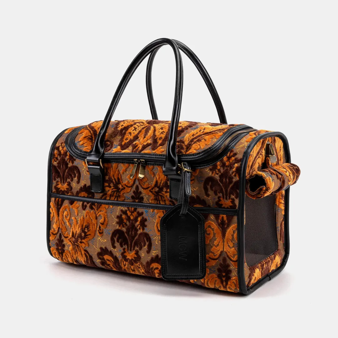 Personalized Travel Dog Carrier-pet Bag -carry on Dog Bag-travel Cat Carrier-burnout Velvet Reviv... | Etsy (US)