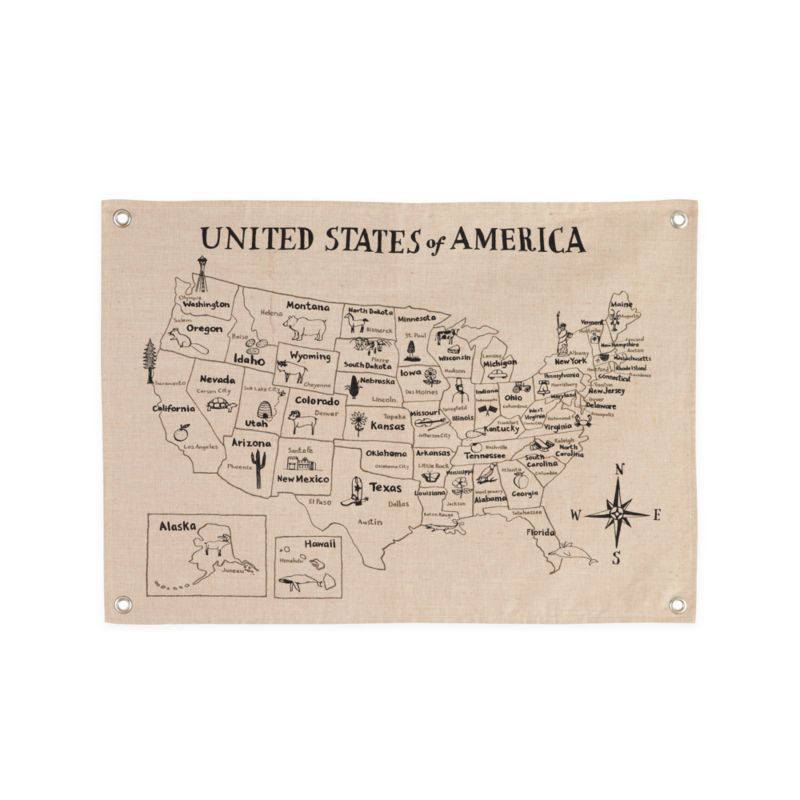 Kids Map of the US + Reviews | Crate and Barrel | Crate & Barrel