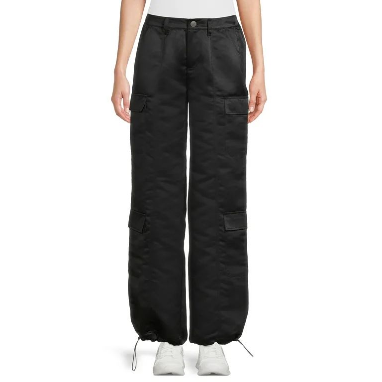 Madden NYC Juniors Satin Cargo Pants, 31" Inseam, Sizes XS-3XL | Walmart (US)