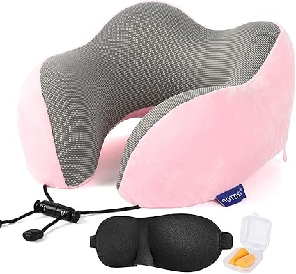 GOTDYA Travel Pillow,Travel Neck Pillows for Sleeping,100% Pure Memory Foam Soft Comfort & Suppor... | Amazon (US)