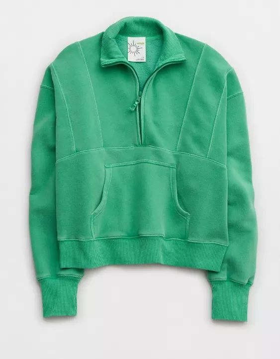 OFFLINE By Aerie Cloud Fleece Quarter Zip Sweatshirt | Aerie