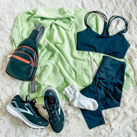 Flatlay Athleisure Style | Sneaker Fashion | Sling Bag | Over 40 Women 

#LTKstyletip #LTKshoecrush #LTKActive