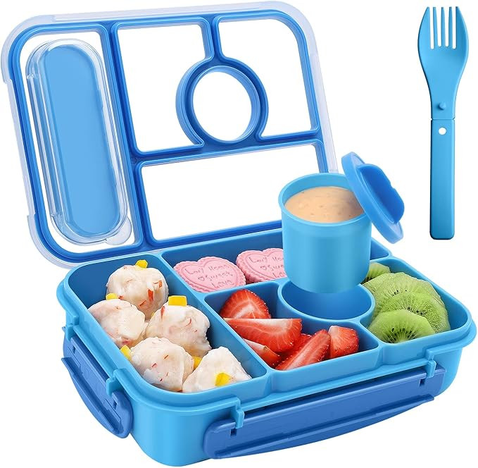 Amathley Bento box adult lunch box,lunch box kids,lunch containers for Adults/Kids/Toddler,5 Comp... | Amazon (US)