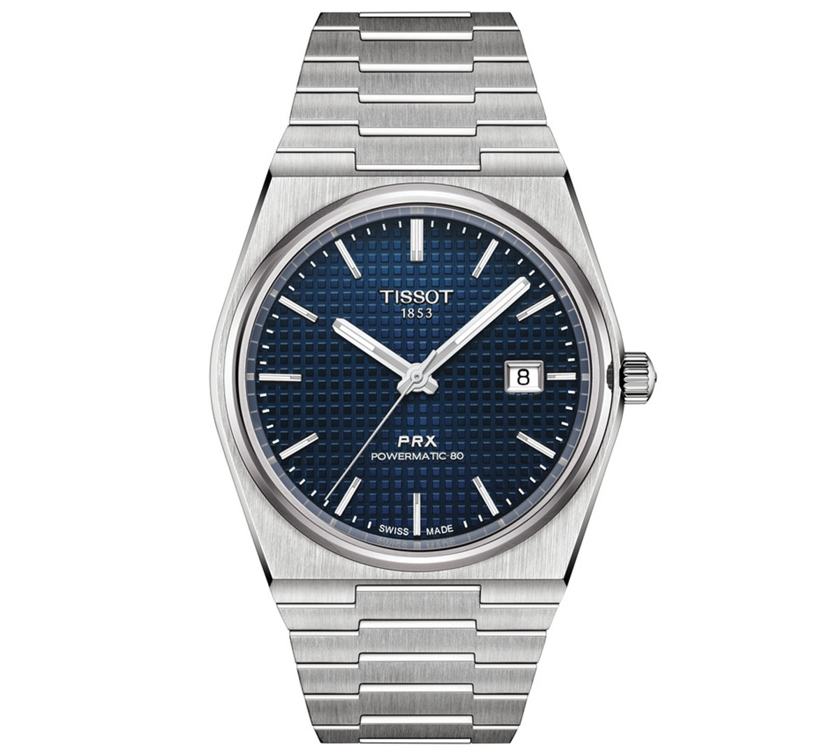 Tissot Men's Swiss Automatic Prx Powermatic 80 Stainless Steel Bracelet Watch 40mm - Blue | Macy's