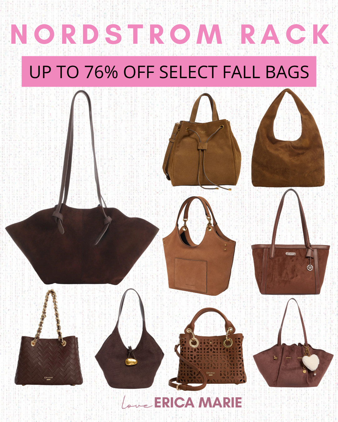 Fall bags are up to 76% off right now, with tons of options to complete all your outfits! Perfect for everyday errands, weekend getaways, or gifting ahead of the holidays.

#FallBags #HandbagSale #FallAccessories #CrossbodyBag #EverydayStyle #HolidayGifting 

 #LTKSeasonal #LTKSaleAlert