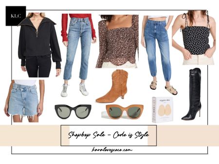 Shopbop sale favorites! Jeans, sunglasses, tops, boots all up to 25% off with the code STYLE

#LTKSeasonal #LTKsalealert #LTKstyletip