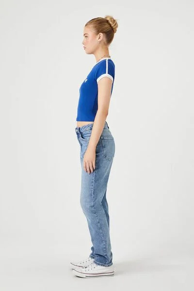 Curvy Mid-Rise Straight-Leg Jeans | Forever 21