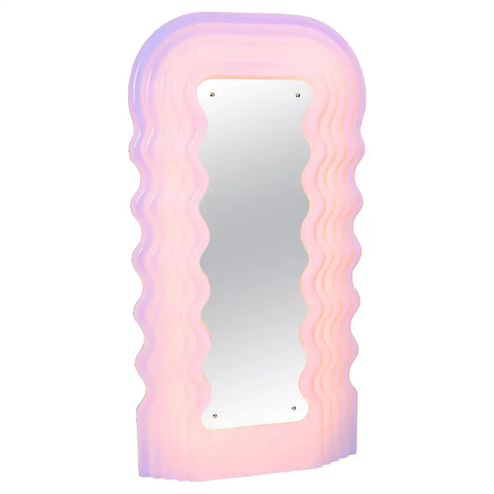 Pink ‘Ultrafragola’ Mirror Designed by Ettore Sottsass for Poltronova, Italy | 1stDibs