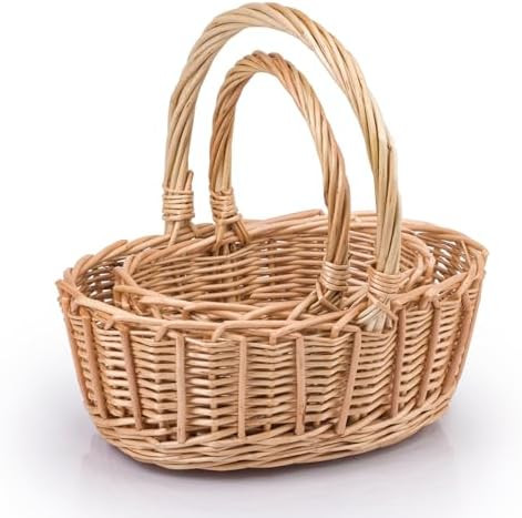 Wrenbury Mushroom Foraging Basket Wicker - Egg Collecting Willow Basket - Straw Harvest Basket wi... | Amazon (UK)