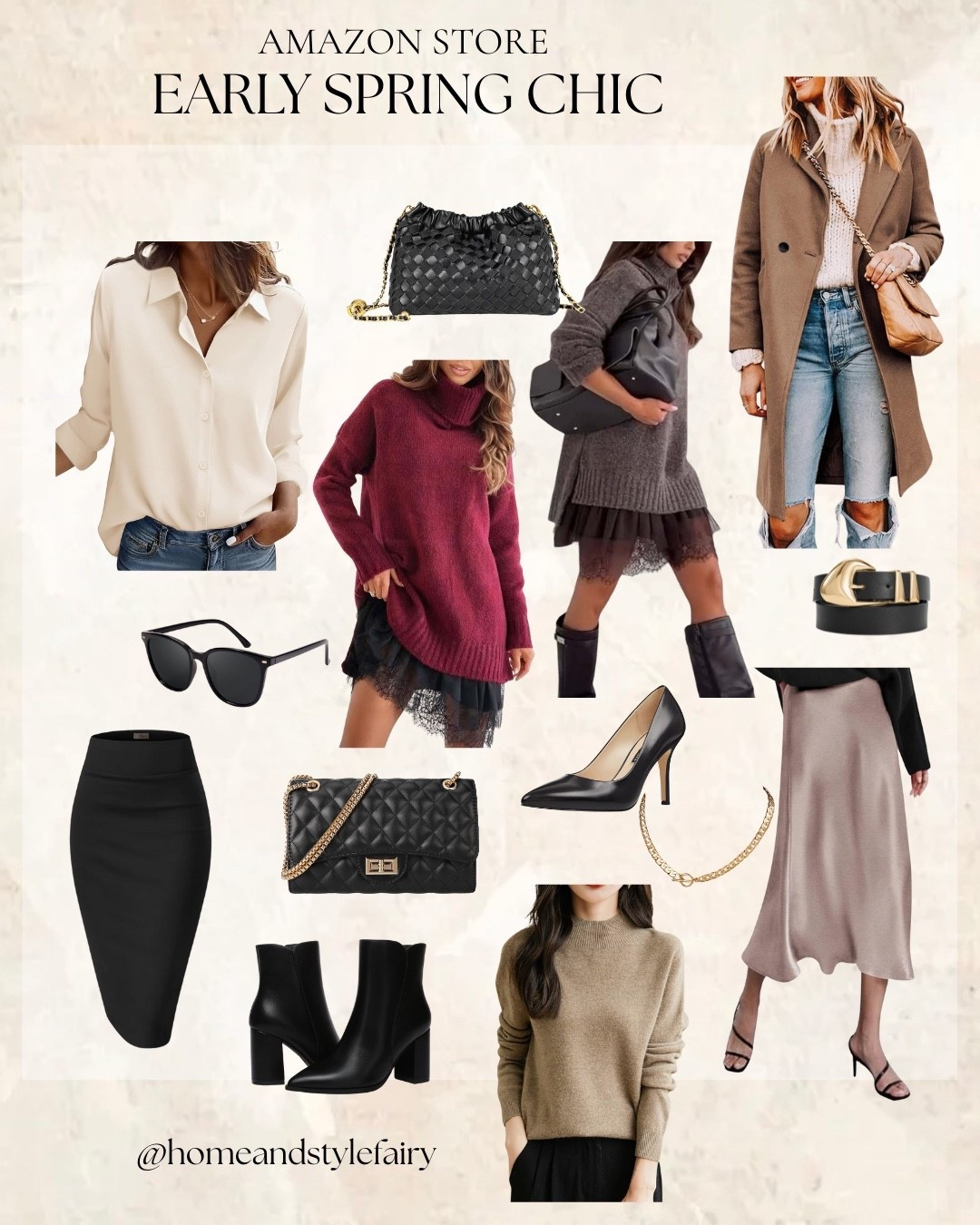 EARLY SPRING CHIC✨

Work outfit inspo, Date night outfit,
Coats, skirts, dresses, blouses, shoes, heels, purses, sunglasses, necklaces, Amazon fashion, Women's fashion, Fashion finds, Women's dress, party outfit
#LTKOver40 #LTKStyleTip #ootd #easyfashion #outfitstyle



#LTKcanada #LTKworkwear #LTKdatenight