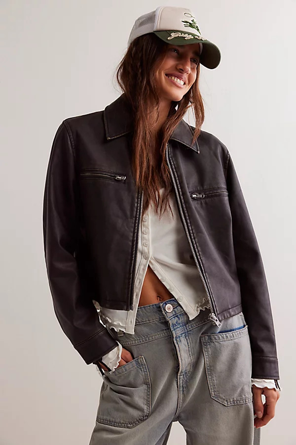 We The Free Ellery Vegan Leather Jacket | Free People (Global - UK&FR Excluded)
