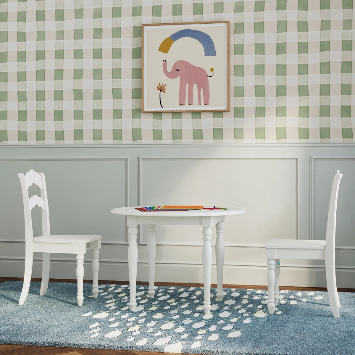 Kirbee Kids 3 Piece Play Or Activity Table and Chair Set | Wayfair North America